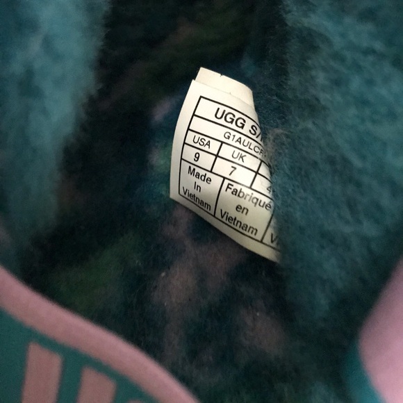 UGG Fluff Yeah Clog Slipper 'Oasis Blue Sulphur' Size 9 - Picture 8 of 9